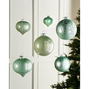 WeRChristmas Mint Green Glass Baubles WeRChristmas Mint Green Glass Baubles