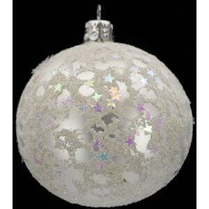 Ornex Set of 6 Baubles (Diameter 8 cm) Hand-Blown and Decorated Glass Baubles for Christmas Tree Decoration Ornex Set of 6 Baubles (Diameter 8 cm) Hand-Blown and Decorated Glass Baubles for Christmas Tree Decoration