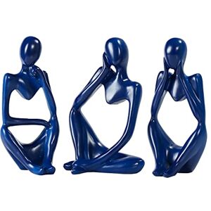 BMLCGJ Thinker Statue Gold Decor Abstract Art Sculpture, Golden Resin Collectible Figurines for Home Living Room Office Shelf Decoration,Great Gifts Ideas (Blue) BMLCGJ Thinker Statue Gold Decor Abstract Art Sculpture, Golden Resin Collectible Figurines for Home Living Room Office Shelf Decoration,Great Gifts Ideas (Blue)