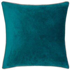 furn. Meridian Feather Filled Cushion – Luxury Contrast Piped Velvet Decorative Pillow (Teal/Blush 45x45cm) furn. Meridian Feather Filled Cushion – Luxury Contrast Piped Velvet Decorative Pillow (Teal/Blush 45x45cm)