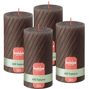 BOLSIUS Rustic Pillar Candles – Ribbed – Taupe – Set of 4 – 13 cm – Decorative Household Candles – Made with Natural Plant-Based Wax – Palm Oil Free BOLSIUS Rustic Pillar Candles – Ribbed – Taupe – Set of 4 – 13 cm – Decorative Household Candles – Made with Natural Plant-Based Wax – Palm Oil Free
