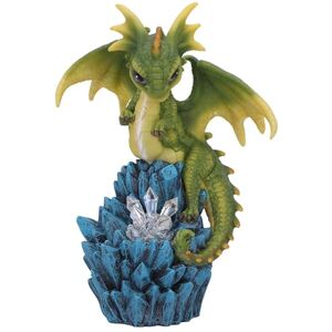 Nemesis Now Crystal Peak Figurine 18cm, Resin, Green, Dragonling on Light Up Crystals Figure, Collectable Green Dragonling Ornament, LED Light, Cast in the Finest Resin, Expertly Hand-Painted Nemesis Now Crystal Peak Figurine 18cm, Resin, Green, Dragonling on Light Up Crystals Figure, Collectable Green Dragonling Ornament, LED Light, Cast in the Finest Resin, Expertly Hand-Painted