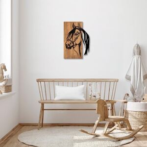 Wallity Stylish Decorative Wooden Wall Accessory, Black & Walnut, 40 x 3 x 58 cm, 50% Wood (3 cm) & 50% Metal (1.5 mm), Unique Design for Home Decor Wallity Stylish Decorative Wooden Wall Accessory, Black & Walnut, 40 x 3 x 58 cm, 50% Wood (3 cm) & 50% Metal (1.5 mm), Unique Design for Home Decor