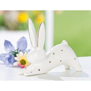 AlexandreHouse Pack of 8 Figures, Bunny, Dotted, Porcelain, White, PU 8, L. 4 cm, W. 10 cm, H. 8 cm AlexandreHouse Pack of 8 Figures, Bunny, Dotted, Porcelain, White, PU 8, L. 4 cm, W. 10 cm, H. 8 cm