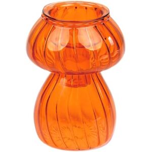 Talking Tables MUSHORG Mushroom Shaped Glass Candlestick Holder, Bud Vase, Orange, 11.5cm Size Talking Tables MUSHORG Mushroom Shaped Glass Candlestick Holder, Bud Vase, Orange, 11.5cm Size