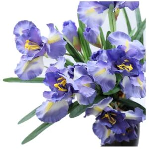 Rikyo 36" 3 pcs Artificial Iris Flower Silk Flower 9 Heads,Flower Bouquet,Long Stems Fake Flower for Real Looking Flower,Photo Props Home Party and Wedding Holding Flowers,Dining Table Centerpieces(Blue) Rikyo 36" 3 pcs Artificial Iris Flower Silk Flower 9 Heads,Flower Bouquet,Long Stems Fake Flower for Real Looking Flower,Photo Props Home Party and Wedding Holding Flowers,Dining Table Centerpieces(Blue)