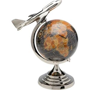 KARE Design Deco Object Globe Top Plane, Black/Silver, Aluminum, Elegant, Statue, Gift Idea, Decorative Home Accessories, Room Decor, Home Decor for Living Room, Home Office, 39x31x24 cm KARE Design Deco Object Globe Top Plane, Black/Silver, Aluminum, Elegant, Statue, Gift Idea, Decorative Home Accessories, Room Decor, Home Decor for Living Room, Home Office, 39x31x24 cm