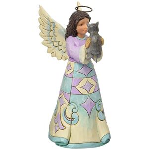Enesco Jim Shore Heartwood Creek Pint Size Angel with Kitten Stone Resin Figurine, 5” Enesco Jim Shore Heartwood Creek Pint Size Angel with Kitten Stone Resin Figurine, 5”