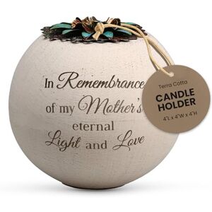 Pavilion Gift Company A Mother's Love Memory Globe Tealight Candle Holder White Terracotta Memorial Occasion Bereavement Theme Pavilion Gift Company A Mother's Love Memory Globe Tealight Candle Holder White Terracotta Memorial Occasion Bereavement Theme