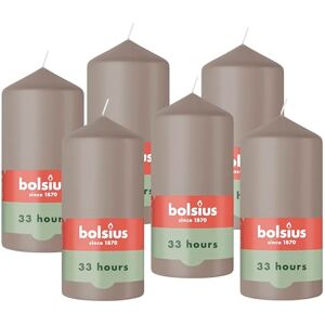 BOLSIUS – Pillar Candle – Taupe – 12 cm – Burn Time 33 Hours – with Natural Extracts – Natural Plant-Based Wax – No Palm Oil BOLSIUS – Pillar Candle – Taupe – 12 cm – Burn Time 33 Hours – with Natural Extracts – Natural Plant-Based Wax – No Palm Oil
