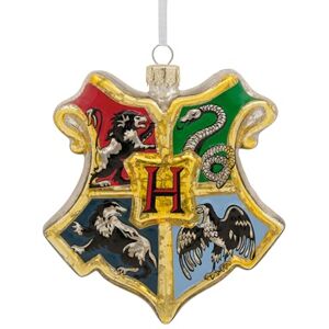 Hallmark Hogwarts Crest Glass Ornament, Harry Potter Tree Decoration, Glass Hanging Ornament, Hanging Ornament, Gifts for Christmas, Gryffindor, Slytherin, Ravenclaw, Hufflepuff Hallmark Hogwarts Crest Glass Ornament, Harry Potter Tree Decoration, Glass Hanging Ornament, Hanging Ornament, Gifts for Christmas, Gryffindor, Slytherin, Ravenclaw, Hufflepuff