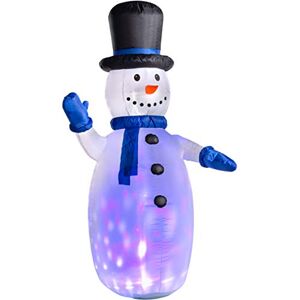 WeRChristmas Pre-Lit Animated Inflatable Snowman, Multi-Colour WeRChristmas Pre-Lit Animated Inflatable Snowman, Multi-Colour