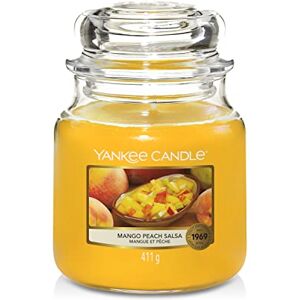 Yankee Candle Scented Candle Mango Peach Salsa Medium Jar Candle Burn Time: Up to 75 Hours Yankee Candle Scented Candle Mango Peach Salsa Medium Jar Candle Burn Time: Up to 75 Hours
