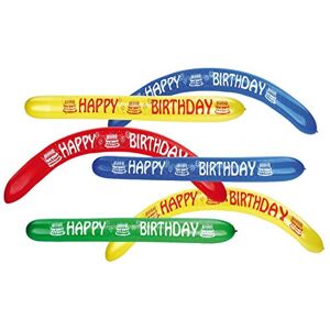 amscan TIFANY 8013393.0 Pack of 2 Balloons Long Multi-Coloured Happy Birthday, Other, Multicoloured amscan TIFANY 8013393.0 Pack of 2 Balloons Long Multi-Coloured Happy Birthday, Other, Multicoloured