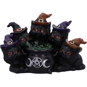 Nemesis Now Kindle's Potion Cat & Cauldron LED 18.8cm, Resin, Cast in the Finest Resin, Expertly Hand-Painted Nemesis Now Kindle's Potion Cat & Cauldron LED 18.8cm, Resin, Cast in the Finest Resin, Expertly Hand-Painted