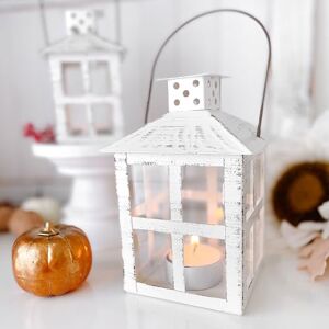 Kate Aspen Set of 6 White Vintage Distressed Rustic Candle Holder Decorative Lantern (6 Inch), Wedding Decoration, Centerpiece, Farmhouse Decor, Shelf Decor Kate Aspen Set of 6 White Vintage Distressed Rustic Candle Holder Decorative Lantern (6 Inch), Wedding Decoration, Centerpiece, Farmhouse Decor, Shelf Decor