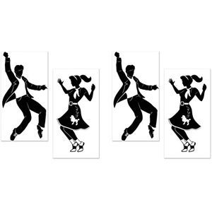 Beistle 59916, 4 Piece Rock and Roll Props, 4' 8" x 5' 3", Plastic, Black/White Beistle 59916, 4 Piece Rock and Roll Props, 4' 8" x 5' 3", Plastic, Black/White