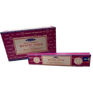 VIE Satya Incense Sticks, 12 Packs x 15g, Mystic Yoga VIE Satya Incense Sticks, 12 Packs x 15g, Mystic Yoga
