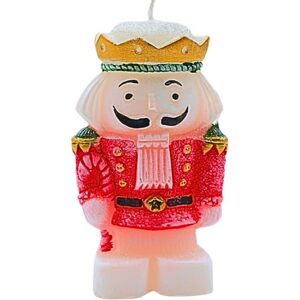 Dekohelden24 Decorative Candle Crown, Christmas Candle, Figurine Candle as a Nutcracker King in Red, L/W/H 4 x 6.5 x 11.5 cm, 11 cm Dekohelden24 Decorative Candle Crown, Christmas Candle, Figurine Candle as a Nutcracker King in Red, L/W/H 4 x 6.5 x 11.5 cm, 11 cm