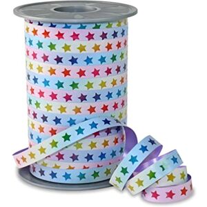 PRÄSENT Rainbow Curling Ribbon Stars Pastell, 200 m Gifts Band for Wrapping and Decorating, 10 mm Width, Decorative Ribbon for Easter Decorations, Balloons, Baby Showers,... Easy to Curl PRÄSENT Rainbow Curling Ribbon Stars Pastell, 200 m Gifts Band for Wrapping and Decorating, 10 mm Width, Decorative Ribbon for Easter Decorations, Balloons, Baby Showers,... Easy to Curl