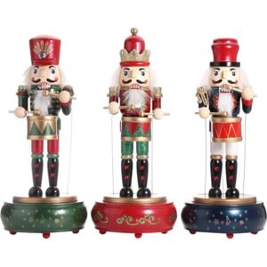 SHATCHI 30cm Musical Box Wooden Christmas Nutcrackers Soldiers Animated Clockwork Puppet Figurines Home Decoration Ornament Supplied One SHATCHI 30cm Musical Box Wooden Christmas Nutcrackers Soldiers Animated Clockwork Puppet Figurines Home Decoration Ornament Supplied One