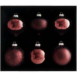 WeRChristmas Burgundy Glass Baubles WeRChristmas Burgundy Glass Baubles