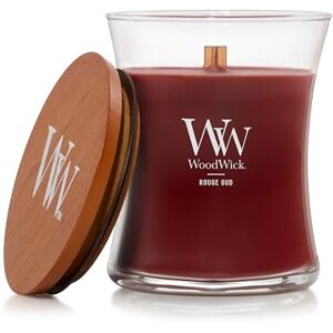 Woodwick Scented Candle with Crackling Wick Rouge Oud Medium Hourglass Candle Long Burning Candles: Up to 60 Hours Perfect Gifts for Women Woodwick Scented Candle with Crackling Wick Rouge Oud Medium Hourglass Candle Long Burning Candles: Up to 60 Hours Perfect Gifts for Women