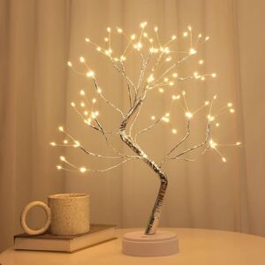 SHATCHI 50cm Twig Tree Lamp 108 LEDs Warm White Birch USB/Battery Operated Tabletop Bonsai Tree for Christmas Decorations SHATCHI 50cm Twig Tree Lamp 108 LEDs Warm White Birch USB/Battery Operated Tabletop Bonsai Tree for Christmas Decorations