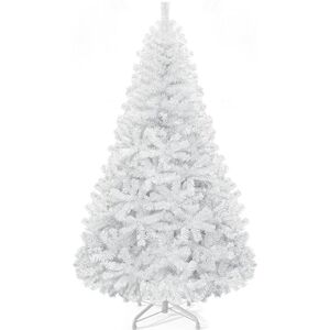 YITAHOME 6ft White Artificial Christmas Tree, All-White Christmas Pine Tree with 818 Tips, Foldable Metal Stand & Metal Frame, Easy Assembly Pop Up Christmas Tree for Home Party, 182 x Φ115cm YITAHOME 6ft White Artificial Christmas Tree, All-White Christmas Pine Tree with 818 Tips, Foldable Metal Stand & Metal Frame, Easy Assembly Pop Up Christmas Tree for Home Party, 182 x Φ115cm