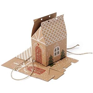 Mopec Christmas ginger house box 7x10.5x5cm Pack of 25, Cardboard Wood, One Size Mopec Christmas ginger house box 7x10.5x5cm Pack of 25, Cardboard Wood, One Size