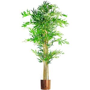 Leaf Design UK Artificial Bamboo Plants/Trees, Wood, Natural Green Copper Planter, 150cm Leaf Design UK Artificial Bamboo Plants/Trees, Wood, Natural Green Copper Planter, 150cm