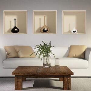 Ambiance Sticker Sticker 3D effect Wall decal Round Vases – Wall paper decoration optical illusion room and living room 30 x 90 cm Ambiance Sticker Sticker 3D effect Wall decal Round Vases – Wall paper decoration optical illusion room and living room 30 x 90 cm