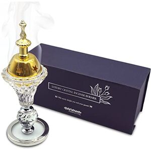 DANAWA Attractive Bakhoor Burner, Meditation, Aromatherapy, Ramadan Decoration, Crystal Incense Burner for Office & Home Decor (Star Crystal) DANAWA Attractive Bakhoor Burner, Meditation, Aromatherapy, Ramadan Decoration, Crystal Incense Burner for Office & Home Decor (Star Crystal)