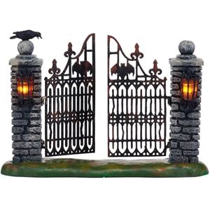 Department 56 Halloween Village Spooky Wrought Iron Gate Accessory Figurine, 4.53 inch Department 56 Halloween Village Spooky Wrought Iron Gate Accessory Figurine, 4.53 inch