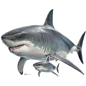 Iconicgreats - Great White Shark - 94cm tall - 120cm wide - Cardboard Cutout Iconicgreats - Great White Shark - 94cm tall - 120cm wide - Cardboard Cutout