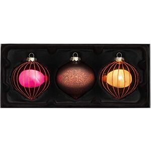 WeRChristmas Glass Baubles, Copper, 3-Piece WeRChristmas Glass Baubles, Copper, 3-Piece