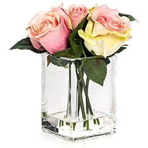 EUROCINSA Ref.88427C21 Set of 5 Pink Roses, Box of 2, Plastic, Glass, 17 x 20 Inches EUROCINSA Ref.88427C21 Set of 5 Pink Roses, Box of 2, Plastic, Glass, 17 x 20 Inches