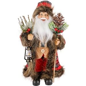 Cosy & Trendy Cosy Home Polyester Santa Figurine, Red/Green, 20 x 13 x 31 cm Cosy & Trendy Cosy Home Polyester Santa Figurine, Red/Green, 20 x 13 x 31 cm