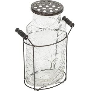 Creative Labs Glass vase in Metal Stand with Metal Frog Lid Creative Labs Glass vase in Metal Stand with Metal Frog Lid