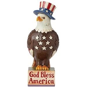 Enesco Jim Shore Heartwood Creek Patriotic Eagle Bless America Figurine, 6.125 Inch, Multicolor Enesco Jim Shore Heartwood Creek Patriotic Eagle Bless America Figurine, 6.125 Inch, Multicolor