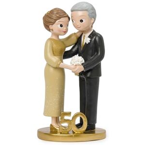 Mopec Y105 Pop & Fun Cake Figurine Standing Wedding Gold 21 cm, Multicoloured, Large Mopec Y105 Pop & Fun Cake Figurine Standing Wedding Gold 21 cm, Multicoloured, Large