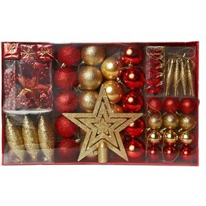 HEITMANN DECO 92502 Decoration Set, Plastic, gold/red, 47.5 x 29.7 x 6.5 cm HEITMANN DECO 92502 Decoration Set, Plastic, gold/red, 47.5 x 29.7 x 6.5 cm