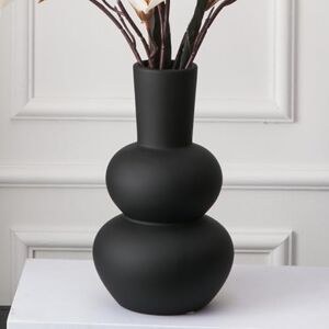 Tenforie Flower Vase Ceramic Vases for Decor, Flower Vase for Home Decor Living Room, Home, Office, Centerpiece,Table and Wedding Black Tenforie Flower Vase Ceramic Vases for Decor, Flower Vase for Home Decor Living Room, Home, Office, Centerpiece,Table and Wedding Black