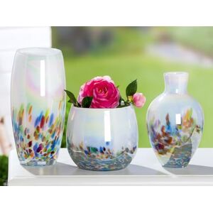 AlexandreHouse Vase, Glass, Multicolored, White, PU 1, H. 17 cm, D. 20 cm AlexandreHouse Vase, Glass, Multicolored, White, PU 1, H. 17 cm, D. 20 cm