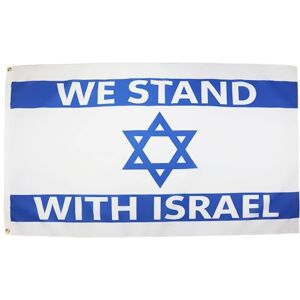 AZ FLAG We Stand With Israel Flag 3x5 Ft 100D Polyester Israelian Banner with Two Metal Grommets Fade Resistant Vivid Colors 3' x 5' Feet 150x90 Cm AZ FLAG We Stand With Israel Flag 3x5 Ft 100D Polyester Israelian Banner with Two Metal Grommets Fade Resistant Vivid Colors 3' x 5' Feet 150x90 Cm
