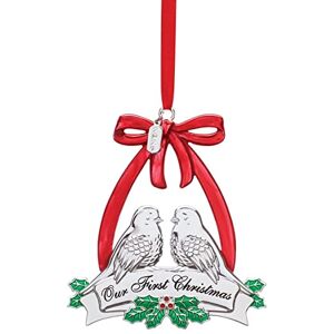 Lenox 2021 Our 1St Christmas Together Dove Ornament, 0.30 LB, Metallic Lenox 2021 Our 1St Christmas Together Dove Ornament, 0.30 LB, Metallic