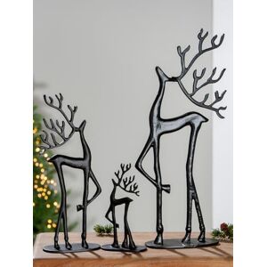 Casablanca modernes Design Casablanca Decorative Figure Sculpture Reindeer Made of Aluminium Black Advent Christmas Decoration XL Height 37.5 cm Casablanca modernes Design Casablanca Decorative Figure Sculpture Reindeer Made of Aluminium Black Advent Christmas Decoration XL Height 37.5 cm