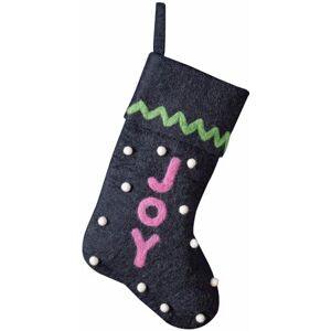 Ginger Ray Christmas Joy Felt & Pom Pom Stocking Hanging Fireplace Decoration Ginger Ray Christmas Joy Felt & Pom Pom Stocking Hanging Fireplace Decoration