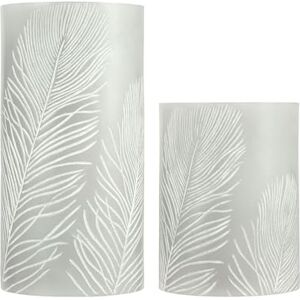 Pauleen 48117 Cosy Feather Candle Wax Candle with Battery and Timer Function 6H Timer LED Candle 2-piece Set Pauleen 48117 Cosy Feather Candle Wax Candle with Battery and Timer Function 6H Timer LED Candle 2-piece Set
