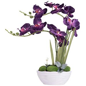 YSZL Large Artificial Potted Orchid Plant, Silk Flower Arrangement with Ceramics Vase, Dark Purple YSZL Large Artificial Potted Orchid Plant, Silk Flower Arrangement with Ceramics Vase, Dark Purple